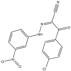 3-(4-chlorophenyl)-2-({3-nitrophenyl}hydrazono)-3-oxopropanenitrile Struktur