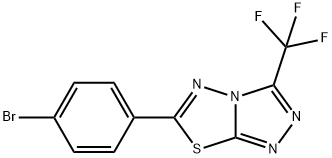 6-(4-bromophenyl)-3-(trifluoromethyl)[1,2,4]triazolo[3,4-b][1,3,4]thiadiazole Struktur