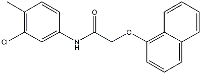 N-(3-chloro-4-methylphenyl)-2-(1-naphthyloxy)acetamide Struktur