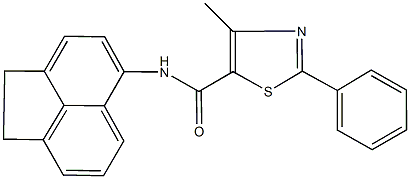 N-(1,2-dihydroacenaphthylen-5-yl)-4-methyl-2-phenyl-1,3-thiazole-5-carboxamide Struktur