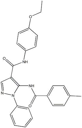 N-(4-ethoxyphenyl)-5-[(4-methylbenzoyl)amino]-1-phenyl-1H-pyrazole-4-carboxamide Struktur