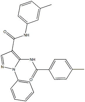 5-[(4-methylbenzoyl)amino]-N-(3-methylphenyl)-1-phenyl-1H-pyrazole-4-carboxamide Struktur