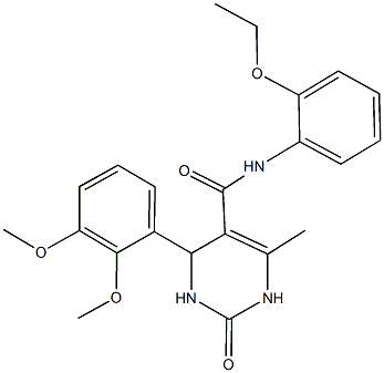 4-(2,3-dimethoxyphenyl)-N-(2-ethoxyphenyl)-6-methyl-2-oxo-1,2,3,4-tetrahydropyrimidine-5-carboxamide Struktur