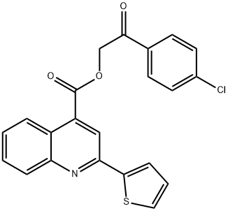 2-(4-chlorophenyl)-2-oxoethyl 2-(2-thienyl)-4-quinolinecarboxylate Struktur