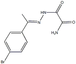 2-{2-[1-(4-bromophenyl)ethylidene]hydrazino}-2-oxoacetamide Struktur