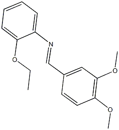 N-(3,4-dimethoxybenzylidene)-N-(2-ethoxyphenyl)amine Struktur