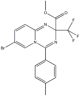 methyl 7-bromo-4-(4-methylphenyl)-2-(trifluoromethyl)-2H-pyrido[1,2-a][1,3,5]triazine-2-carboxylate Struktur