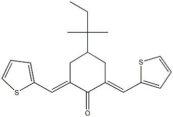 4-tert-pentyl-2,6-bis(2-thienylmethylene)cyclohexanone Struktur