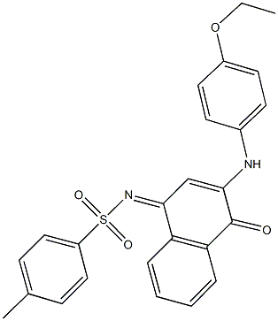 N-(3-(4-ethoxyanilino)-4-oxo-1(4H)-naphthalenylidene)-4-methylbenzenesulfonamide Struktur