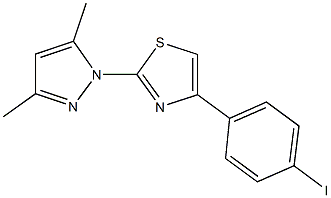 2-(3,5-dimethyl-1H-pyrazol-1-yl)-4-(4-iodophenyl)-1,3-thiazole Struktur