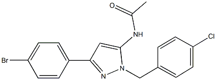 N-[3-(4-bromophenyl)-1-(4-chlorobenzyl)-1H-pyrazol-5-yl]acetamide Struktur