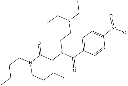 N-[2-(dibutylamino)-2-oxoethyl]-N-[2-(diethylamino)ethyl]-4-nitrobenzamide Struktur