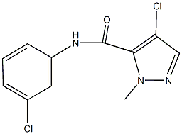 4-chloro-N-(3-chlorophenyl)-1-methyl-1H-pyrazole-5-carboxamide Struktur