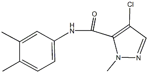 4-chloro-N-(3,4-dimethylphenyl)-1-methyl-1H-pyrazole-5-carboxamide Struktur