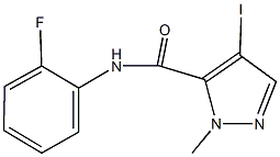 N-(2-fluorophenyl)-4-iodo-1-methyl-1H-pyrazole-5-carboxamide Struktur