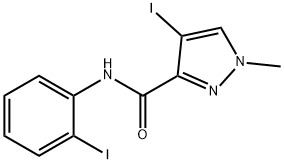 4-iodo-N-(2-iodophenyl)-1-methyl-1H-pyrazole-3-carboxamide Struktur