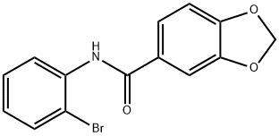 N-(2-bromophenyl)-1,3-benzodioxole-5-carboxamide Struktur