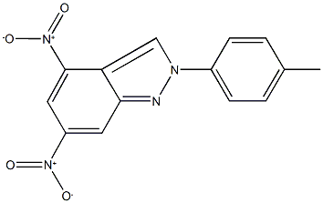 4,6-bisnitro-2-(4-methylphenyl)-2H-indazole Struktur