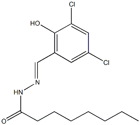 N'-(3,5-dichloro-2-hydroxybenzylidene)octanohydrazide Struktur