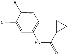 N-(3-chloro-4-fluorophenyl)cyclopropanecarboxamide Struktur