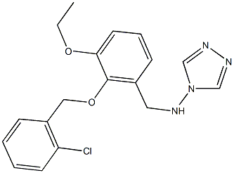 N-{2-[(2-chlorobenzyl)oxy]-3-ethoxybenzyl}-N-(4H-1,2,4-triazol-4-yl)amine Struktur