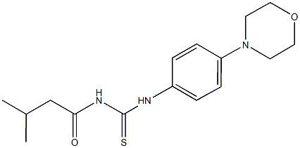 N-(3-methylbutanoyl)-N'-[4-(4-morpholinyl)phenyl]thiourea Struktur