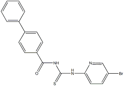 4-[({[(5-bromopyridin-2-yl)amino]carbothioyl}amino)carbonyl]-1,1'-biphenyl Struktur