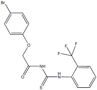 N-[(4-bromophenoxy)acetyl]-N'-[2-(trifluoromethyl)phenyl]thiourea Struktur