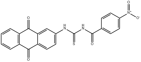 N-(9,10-dioxo-9,10-dihydro-2-anthracenyl)-N'-{4-nitrobenzoyl}thiourea Struktur