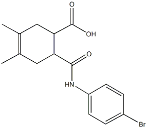 6-[(4-bromoanilino)carbonyl]-3,4-dimethyl-3-cyclohexene-1-carboxylic acid Struktur