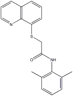 N-(2,6-dimethylphenyl)-2-(8-quinolinylsulfanyl)acetamide Struktur