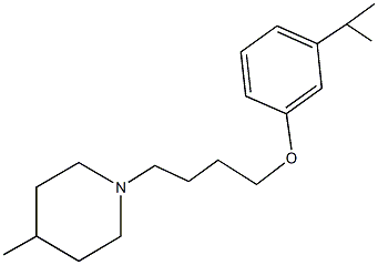 3-isopropylphenyl 4-(4-methyl-1-piperidinyl)butyl ether Struktur