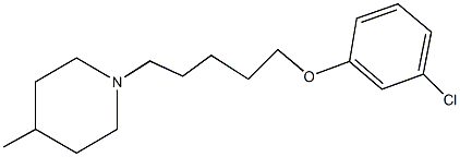 1-[5-(3-chlorophenoxy)pentyl]-4-methylpiperidine Struktur