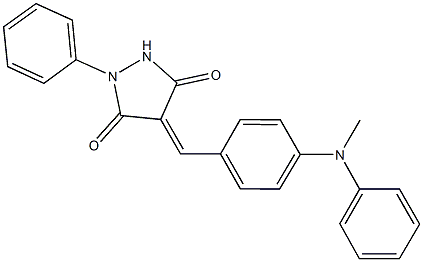 4-[4-(methylanilino)benzylidene]-1-phenyl-3,5-pyrazolidinedione Struktur