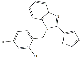 1-(2,4-dichlorobenzyl)-2-(1,3-thiazol-5-yl)-1H-benzimidazole Struktur