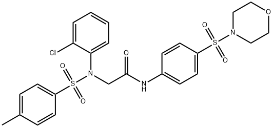 2-{2-chloro[(4-methylphenyl)sulfonyl]anilino}-N-[4-(4-morpholinylsulfonyl)phenyl]acetamide Struktur