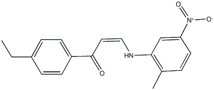 1-(4-ethylphenyl)-3-{5-nitro-2-methylanilino}-2-propen-1-one Struktur