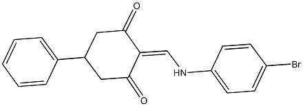 2-[(4-bromoanilino)methylene]-5-phenylcyclohexane-1,3-dione Struktur