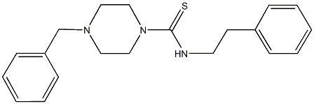 4-benzyl-N-(2-phenylethyl)-1-piperazinecarbothioamide Struktur