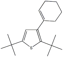 2,5-ditert-butyl-3-(1-cyclohexen-1-yl)thiophene Struktur