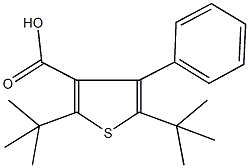 2,5-ditert-butyl-4-phenyl-3-thiophenecarboxylic acid Struktur