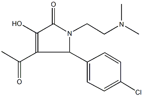 4-acetyl-5-(4-chlorophenyl)-1-[2-(dimethylamino)ethyl]-3-hydroxy-1,5-dihydro-2H-pyrrol-2-one Struktur