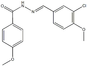 N'-(3-chloro-4-methoxybenzylidene)-4-methoxybenzohydrazide Struktur