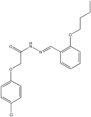 N'-(2-butoxybenzylidene)-2-(4-chlorophenoxy)acetohydrazide Struktur