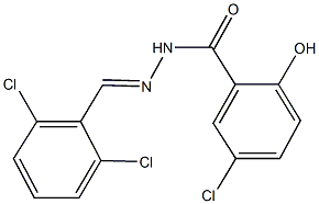 5-chloro-N'-(2,6-dichlorobenzylidene)-2-hydroxybenzohydrazide Struktur