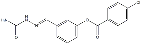 3-[2-(aminocarbonyl)carbohydrazonoyl]phenyl 4-chlorobenzoate Struktur