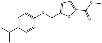 methyl 5-[(4-isopropylphenoxy)methyl]-2-furoate Struktur