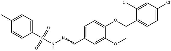 N'-{4-[(2,4-dichlorobenzyl)oxy]-3-methoxybenzylidene}-4-methylbenzenesulfonohydrazide Struktur