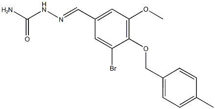 3-bromo-5-methoxy-4-[(4-methylbenzyl)oxy]benzaldehyde semicarbazone Struktur