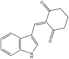 2-(1H-indol-3-ylmethylene)-1,3-cyclohexanedione Struktur